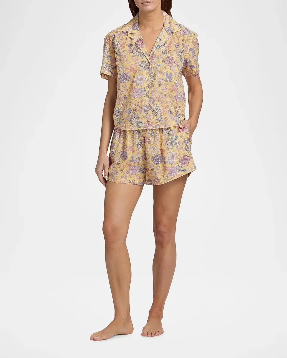 Papinelle Karolina Floral Short Pajamas | Thumbnail 2 Papinelle Karolina Floral Short Pajamas | Thumbnail 2