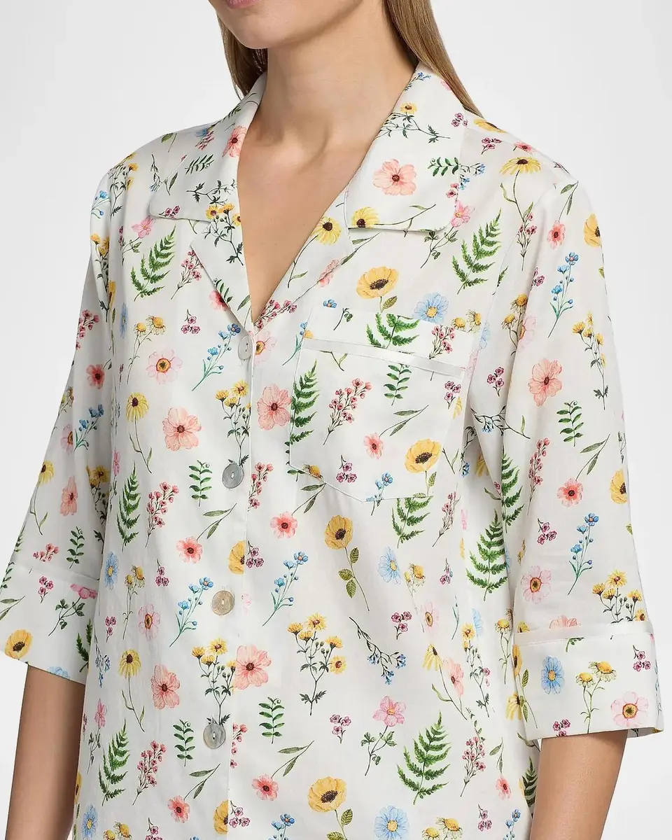Papinelle Elodie Wildflower Cotton Crop Pajamas | Thumbnail 5 Papinelle Elodie Wildflower Cotton Crop Pajamas | Thumbnail 5