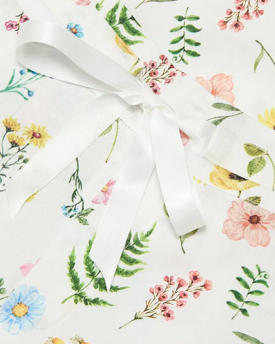 Papinelle Elodie Wildflower Cotton Crop Pajamas | Thumbnail 6 Papinelle Elodie Wildflower Cotton Crop Pajamas | Thumbnail 6