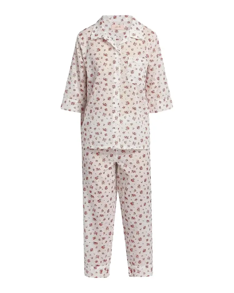 Papinelle Swiss Dot Floral Cotton Crop Pajamas