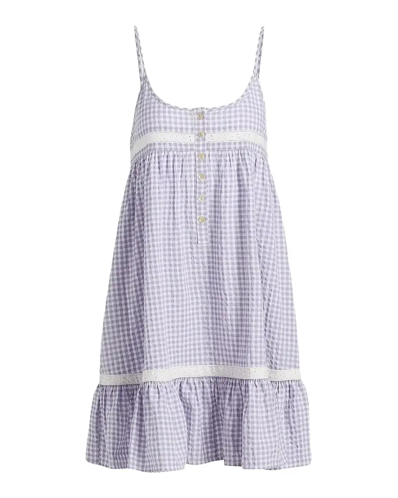 Papinelle Seersucker Gingham Strappy Nightie