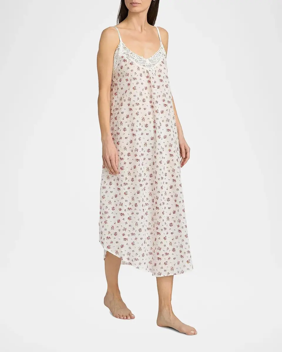 Papinelle Floral Swiss Dot Maxi Nightie | Thumbnail 2 Papinelle Floral Swiss Dot Maxi Nightie | Thumbnail 2