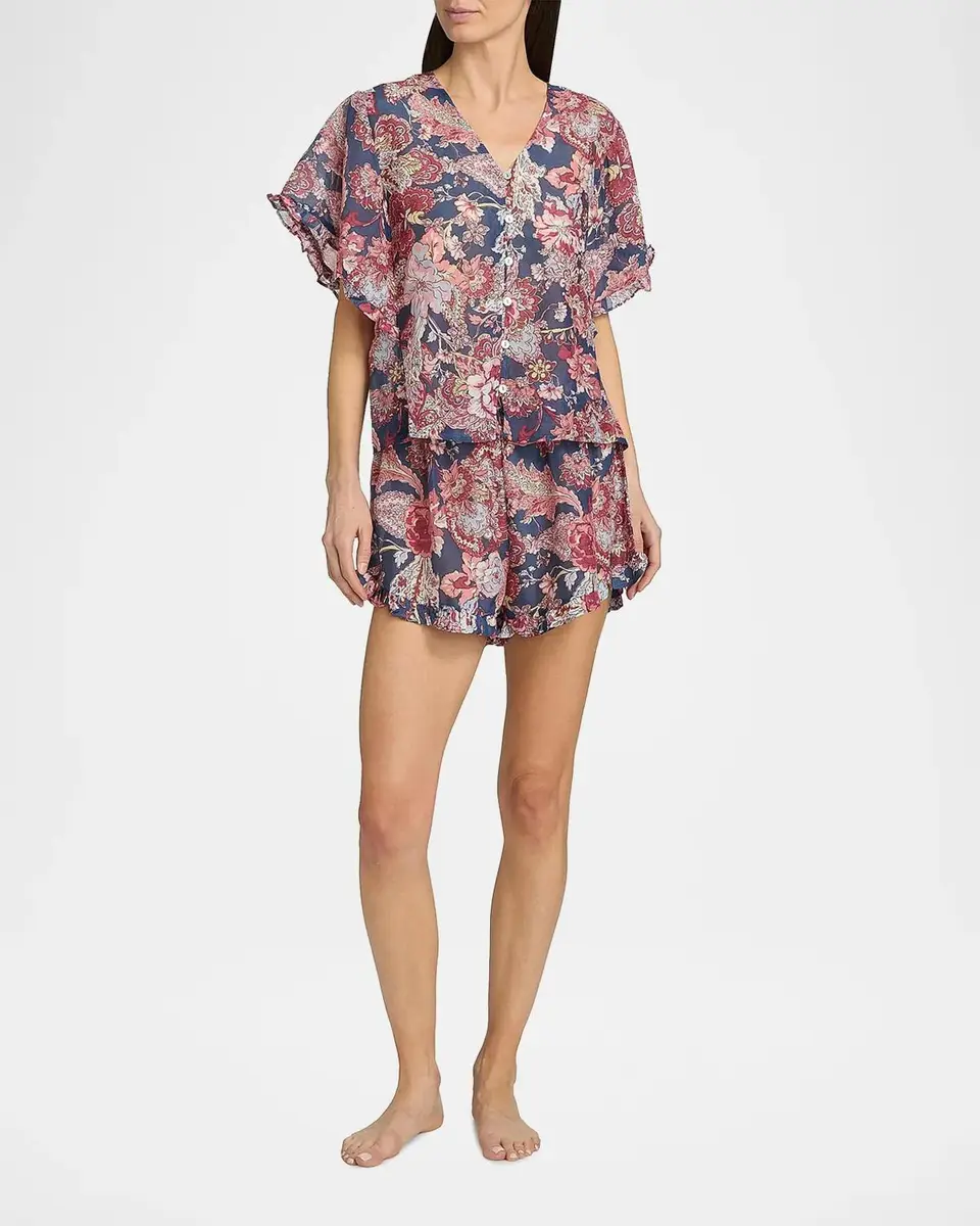Papinelle Ella Frill Boxer Pajamas | Thumbnail 2 Papinelle Ella Frill Boxer Pajamas | Thumbnail 2