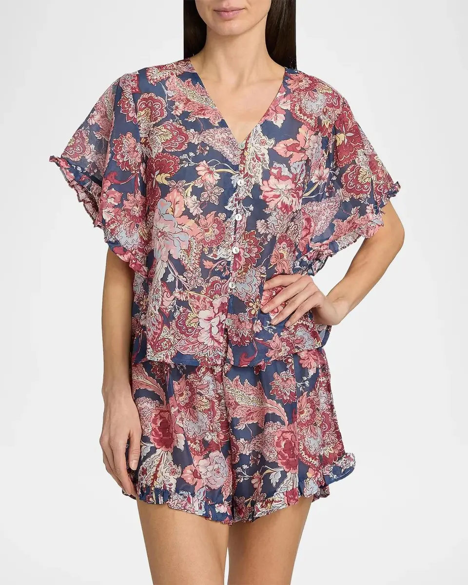 Papinelle Ella Frill Boxer Pajamas | Thumbnail 4 Papinelle Ella Frill Boxer Pajamas | Thumbnail 4