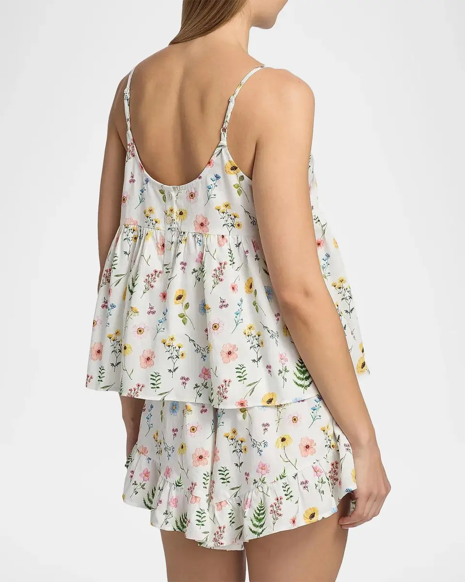 Papinelle Elodie Wildfloral Cotton Cami & Boxer Pajamas | Thumbnail 3 Papinelle Elodie Wildfloral Cotton Cami & Boxer Pajamas | Thumbnail 3