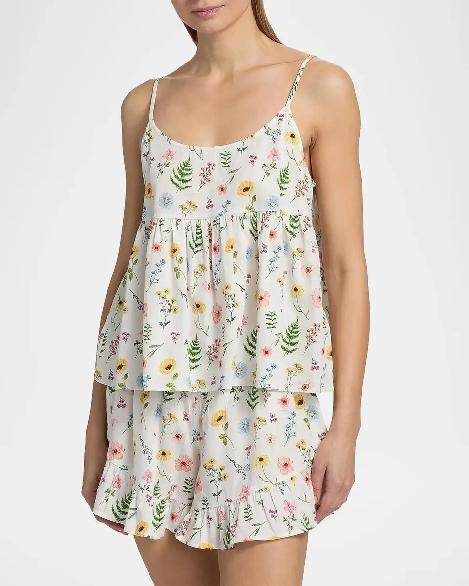 Papinelle Elodie Wildfloral Cotton Cami & Boxer Pajamas | Thumbnail 4 Papinelle Elodie Wildfloral Cotton Cami & Boxer Pajamas | Thumbnail 4
