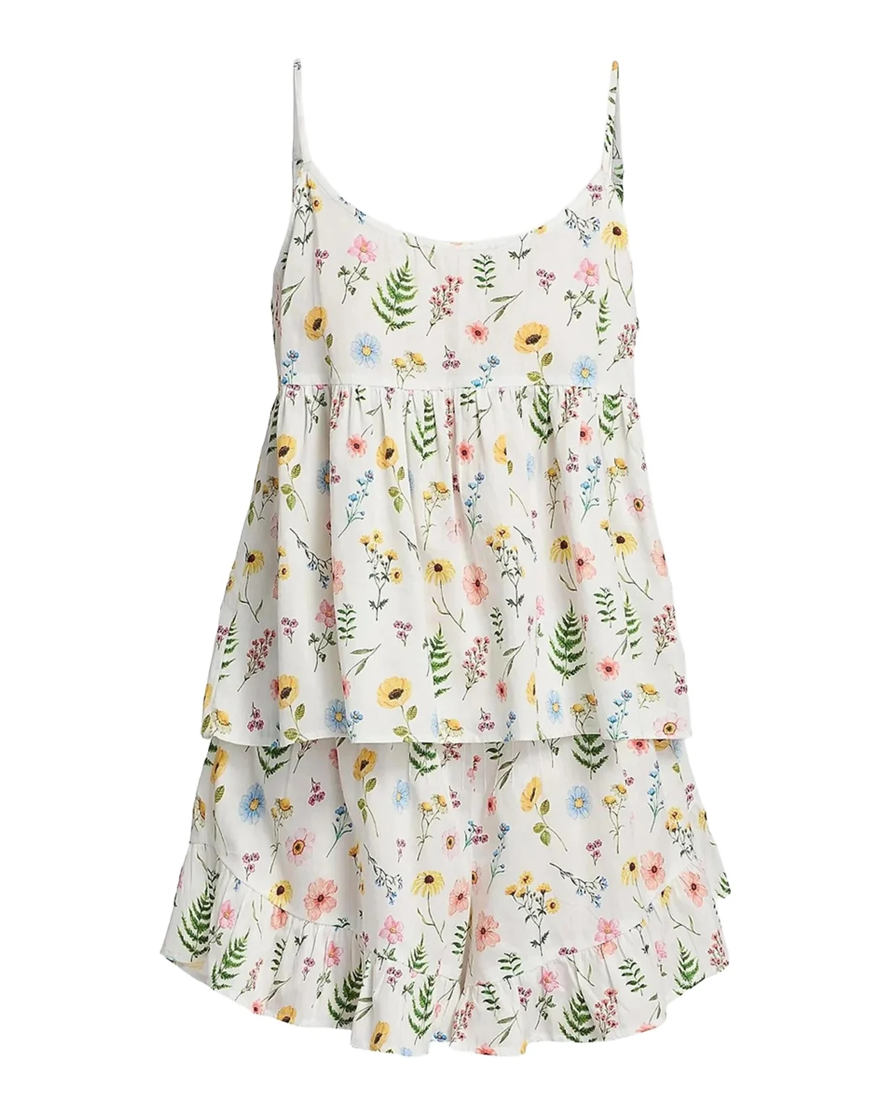 Elodie Wildfloral Cotton Cami & Boxer Pajamas Elodie Wildfloral Cotton Cami & Boxer Pajamas