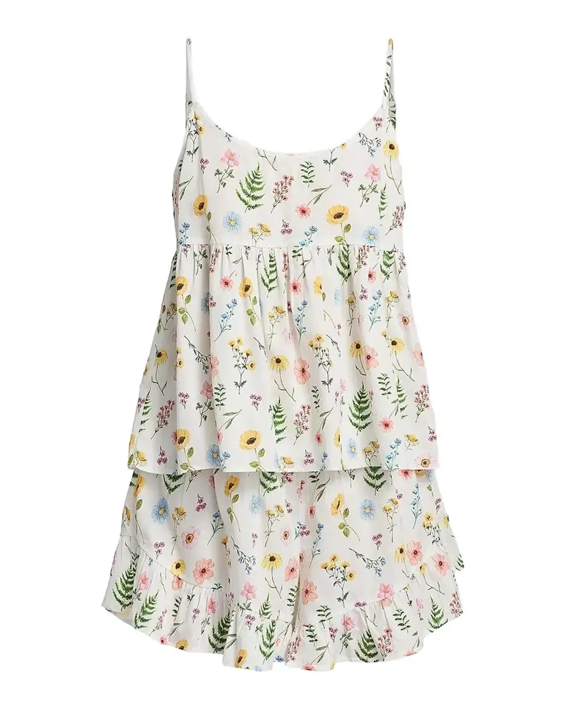 Papinelle Elodie Wildfloral Cotton Cami & Boxer Pajamas