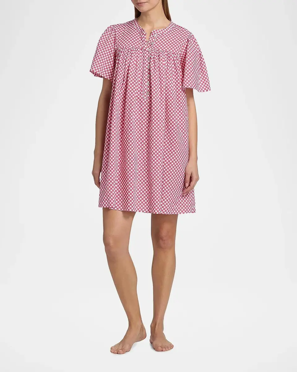 Papinelle Anais Checker Gathered Nightie | Thumbnail 2 Papinelle Anais Checker Gathered Nightie | Thumbnail 2