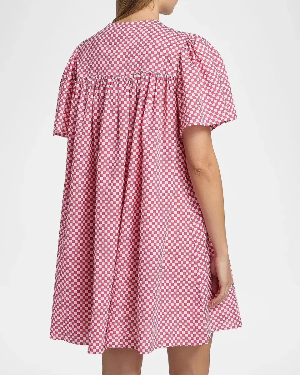 Papinelle Anais Checker Gathered Nightie | Thumbnail 3 Papinelle Anais Checker Gathered Nightie | Thumbnail 3