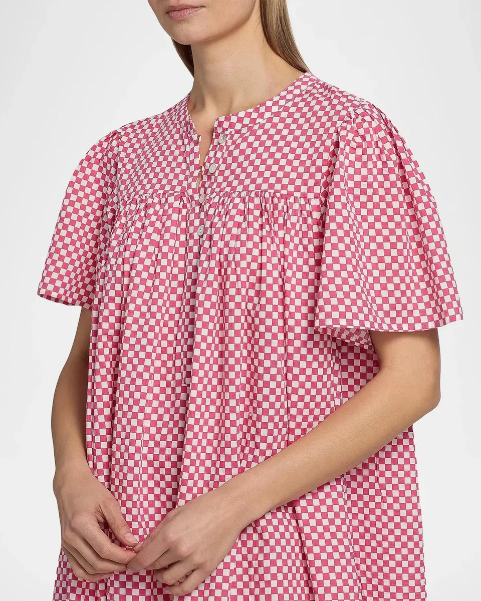 Papinelle Anais Checker Gathered Nightie | Thumbnail 5 Papinelle Anais Checker Gathered Nightie | Thumbnail 5