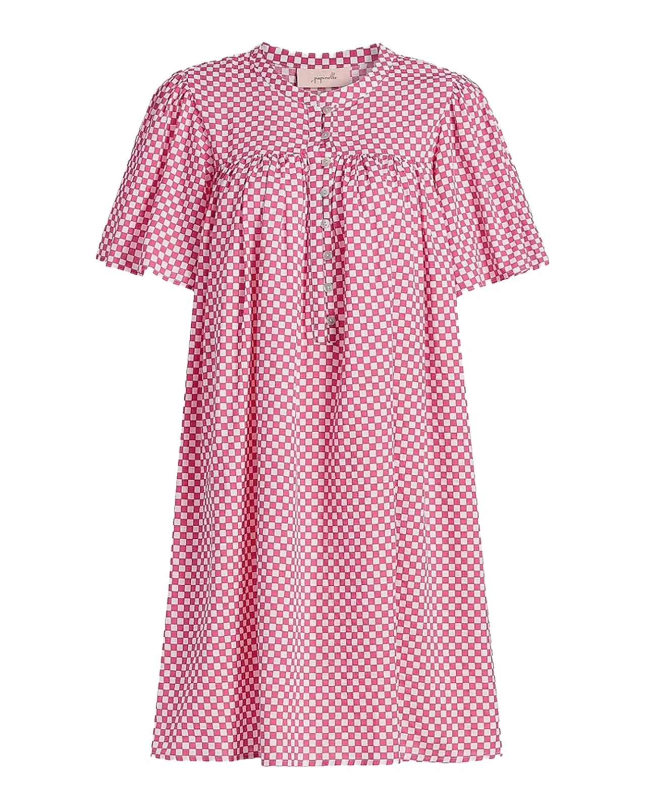 Anais Checker Gathered Nightie Anais Checker Gathered Nightie