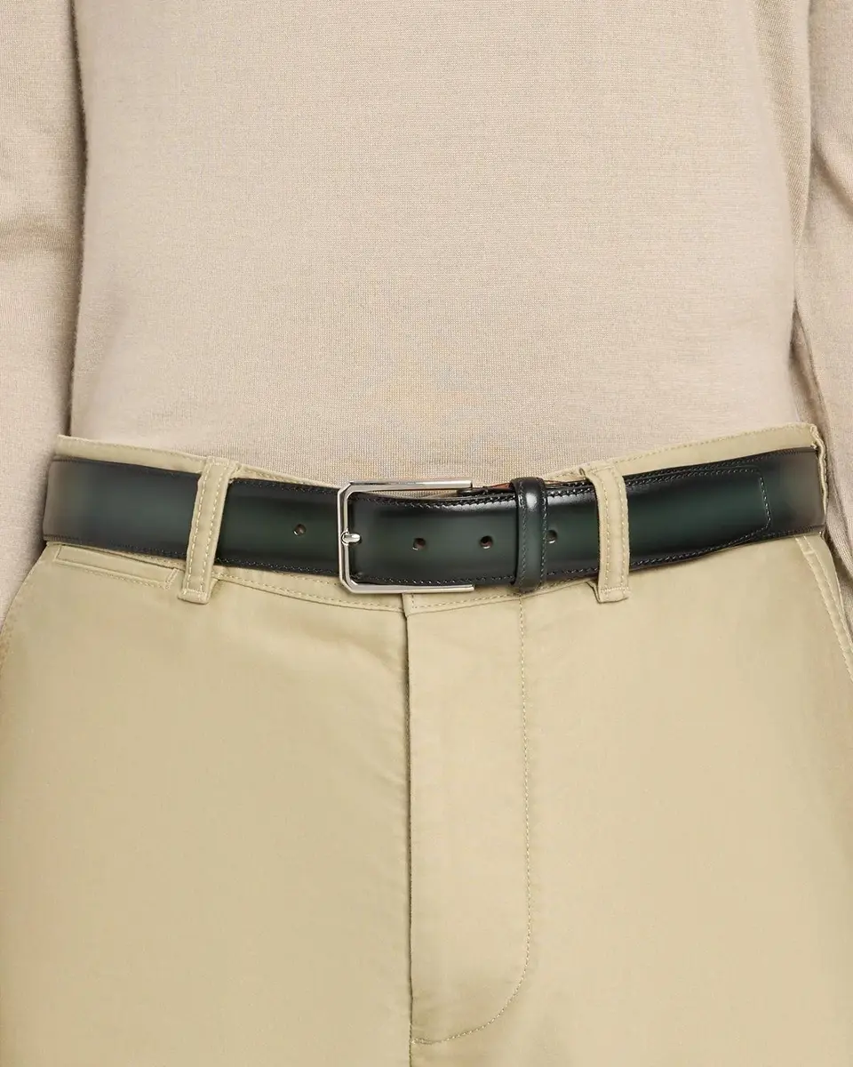 Santoni Men's Leather Belt | Thumbnail 2