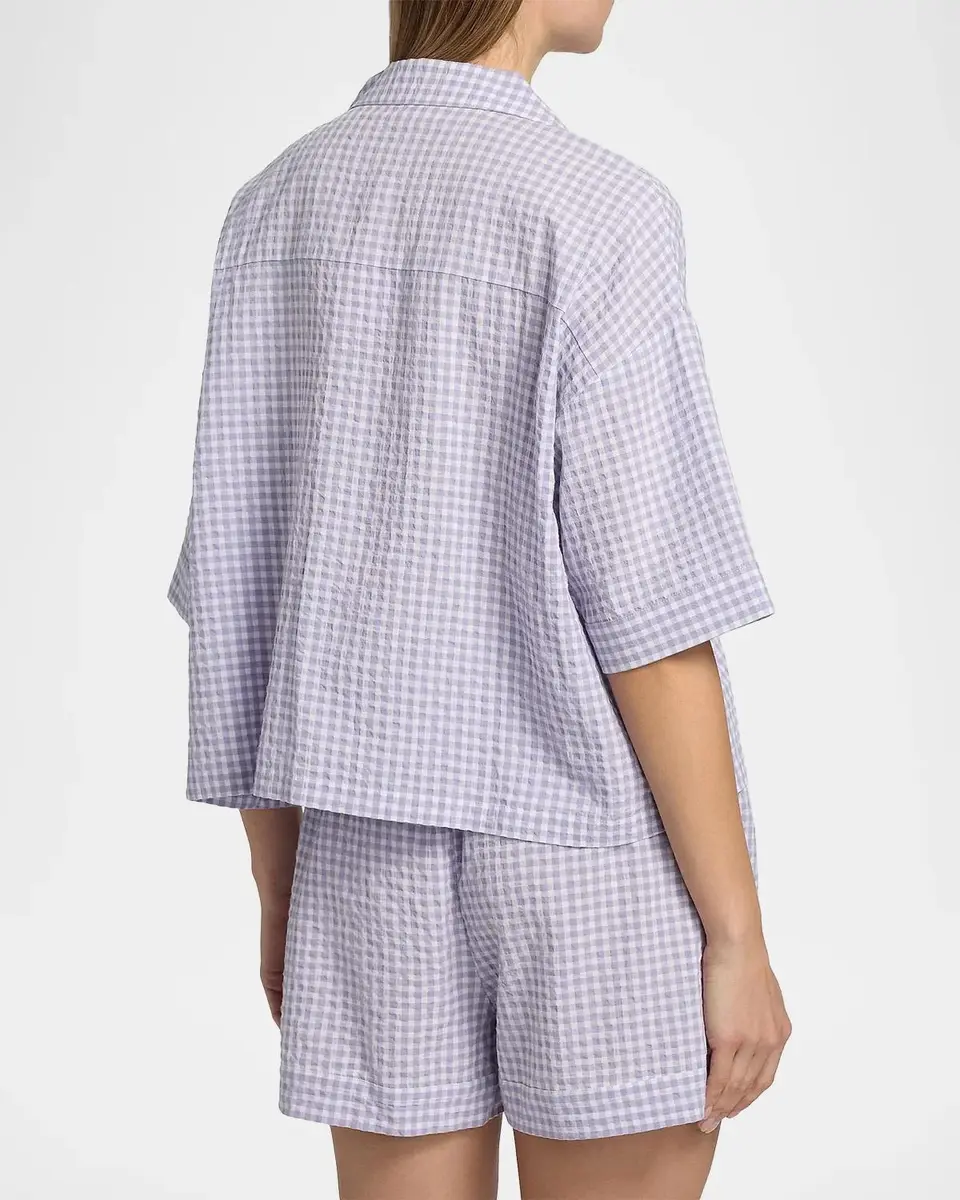 Papinelle Seersucker Gingham Boxer Pajamas | Thumbnail 3 Papinelle Seersucker Gingham Boxer Pajamas | Thumbnail 3