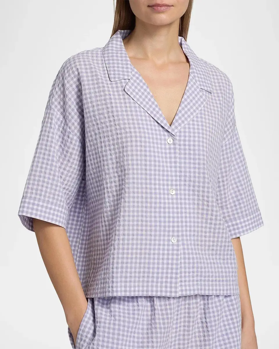 Papinelle Seersucker Gingham Boxer Pajamas | Thumbnail 5 Papinelle Seersucker Gingham Boxer Pajamas | Thumbnail 5