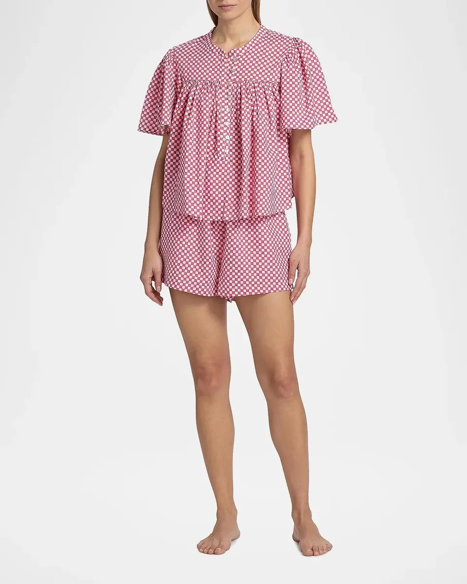 Papinelle Anais Gathered Boxer Pajamas | Thumbnail 2 Papinelle Anais Gathered Boxer Pajamas | Thumbnail 2