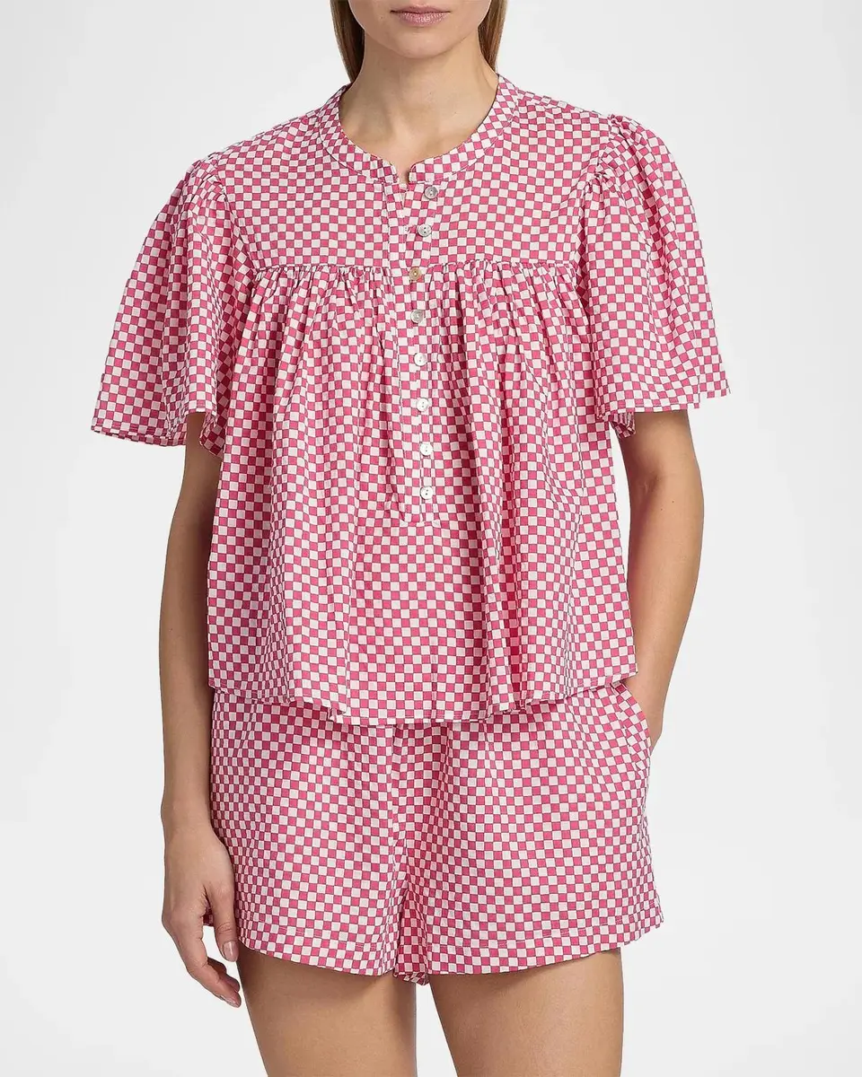 Papinelle Anais Gathered Boxer Pajamas | Thumbnail 4 Papinelle Anais Gathered Boxer Pajamas | Thumbnail 4