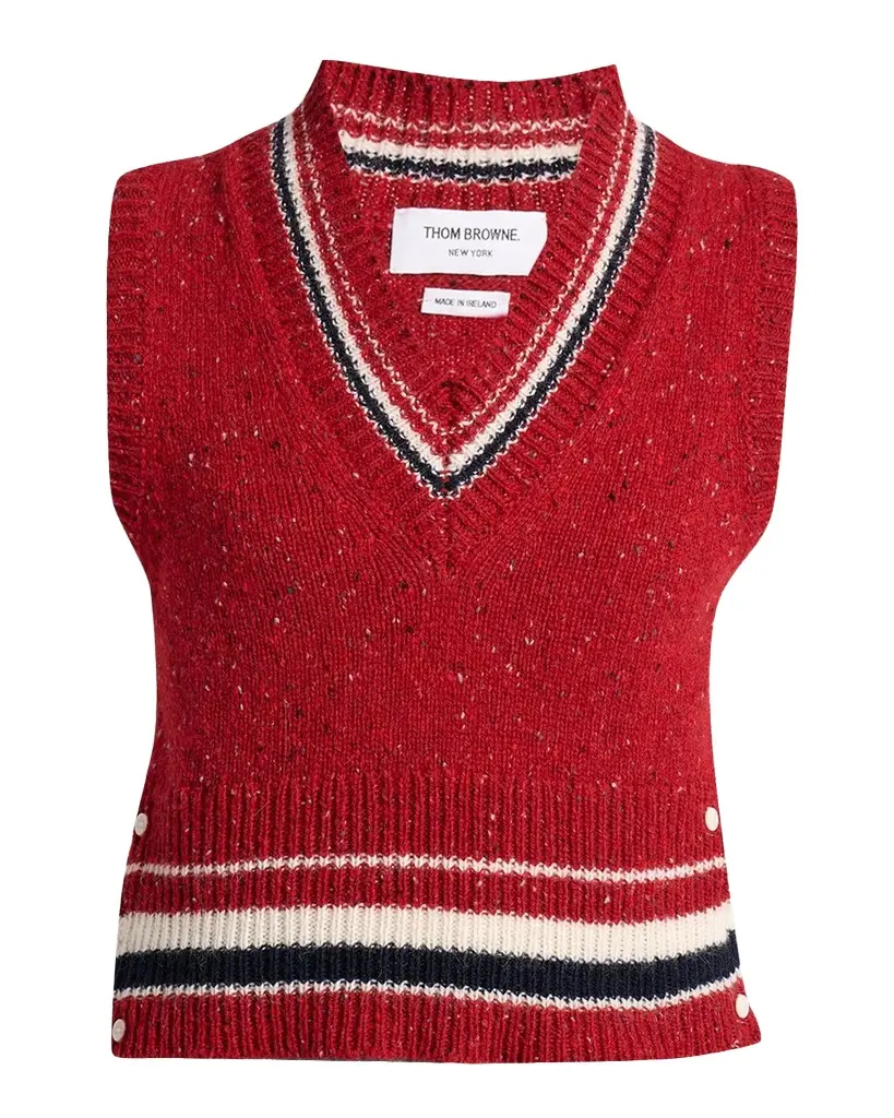Hector Wool-Mohair Pointelle-Knit Sweater Vest Hector Wool-Mohair Pointelle-Knit Sweater Vest