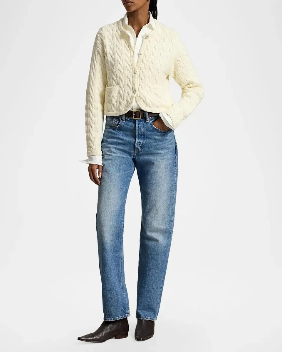 Polo Ralph Lauren Cable-Knit Cotton-Blend Cardigan | Thumbnail 2 Polo Ralph Lauren Cable-Knit Cotton-Blend Cardigan | Thumbnail 2