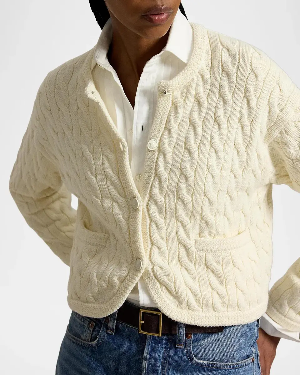 Polo Ralph Lauren Cable-Knit Cotton-Blend Cardigan | Thumbnail 5 Polo Ralph Lauren Cable-Knit Cotton-Blend Cardigan | Thumbnail 5