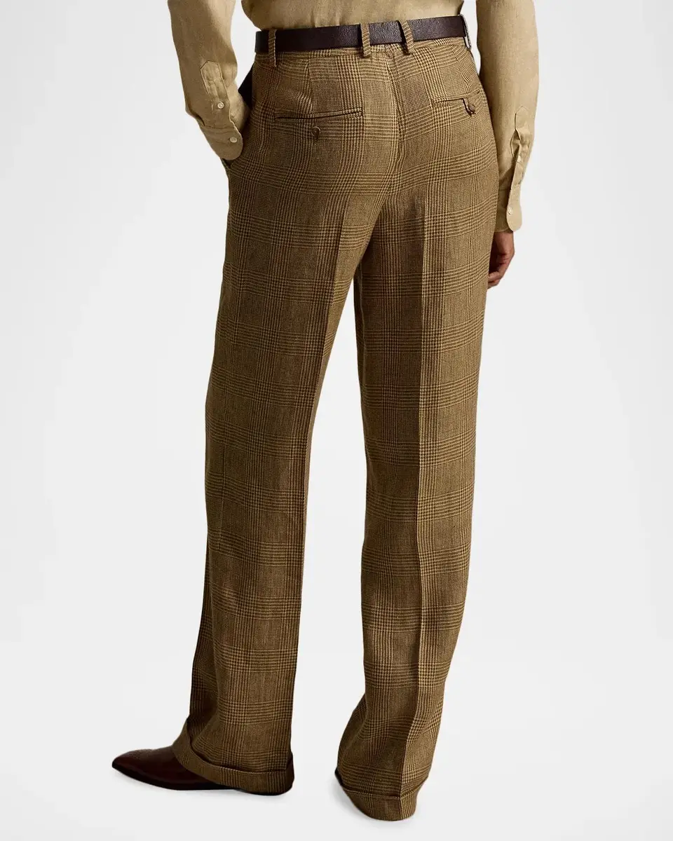 Polo Ralph Lauren Plaid Linen Relaxed Straight Pants | Thumbnail 3 Polo Ralph Lauren Plaid Linen Relaxed Straight Pants | Thumbnail 3