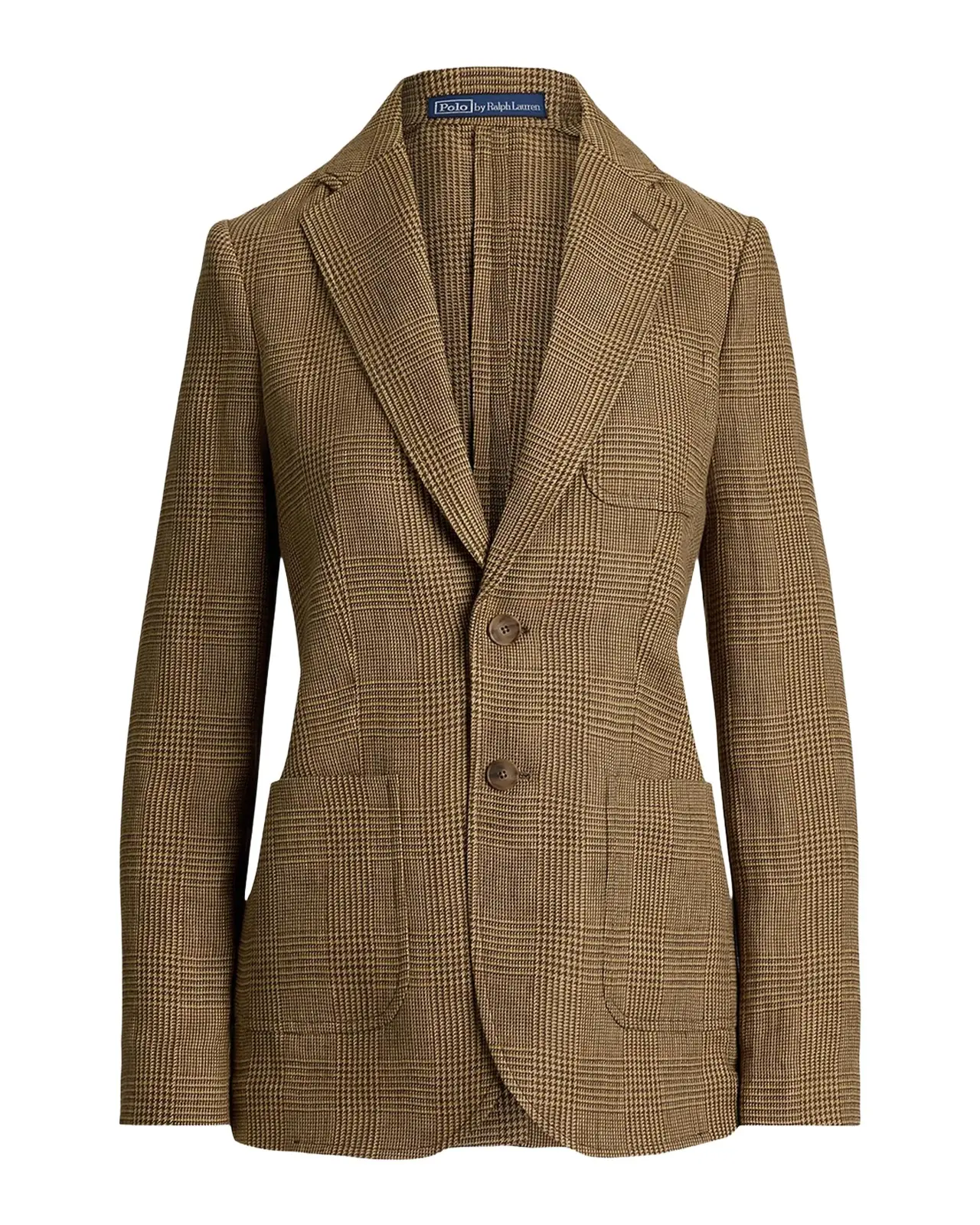 Single-Breasted Glen Plaid Linen Blazer Single-Breasted Glen Plaid Linen Blazer