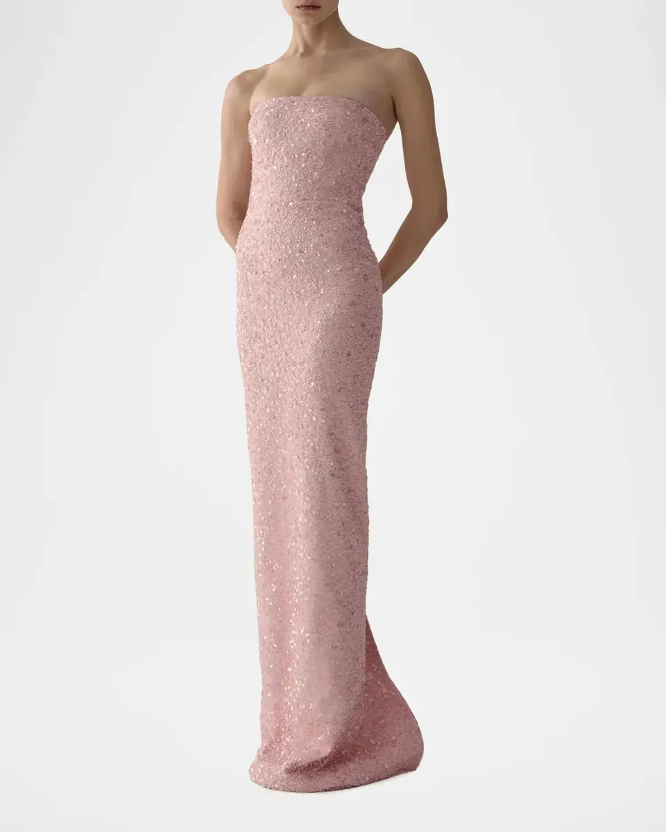 The New Arrivals by Ilkyaz Ozel Nara Sequined Strapless Maxi Dress | Thumbnail 2 The New Arrivals by Ilkyaz Ozel Nara Sequined Strapless Maxi Dress | Thumbnail 2