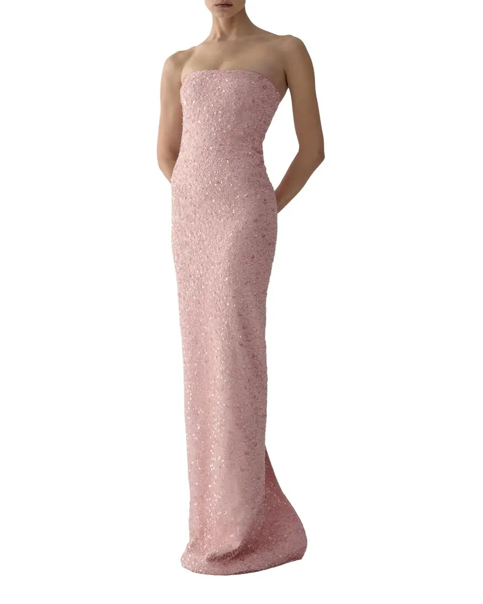 The New Arrivals by Ilkyaz Ozel Nara Sequined Strapless Maxi Dress | Thumbnail 4 The New Arrivals by Ilkyaz Ozel Nara Sequined Strapless Maxi Dress | Thumbnail 4