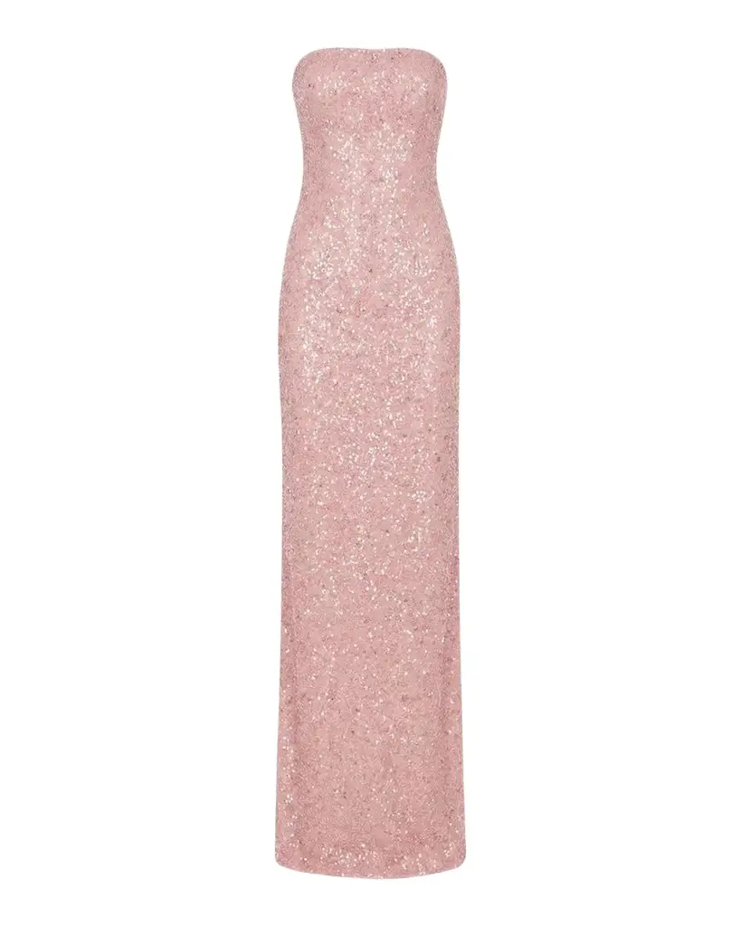 The New Arrivals by Ilkyaz Ozel Nara Sequined Strapless Maxi Dress