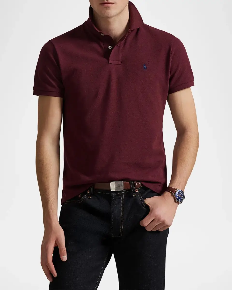 Polo Ralph Lauren Men's Basic Mesh Polo Shirt | Thumbnail 4 Polo Ralph Lauren Men's Basic Mesh Polo Shirt | Thumbnail 4