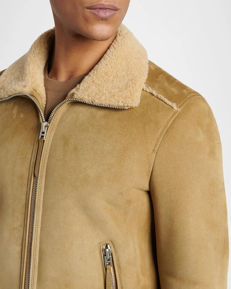 Tom Ford Men's Shearling-Trim Suede Jacket | Thumbnail 5 Tom Ford Men's Shearling-Trim Suede Jacket | Thumbnail 5