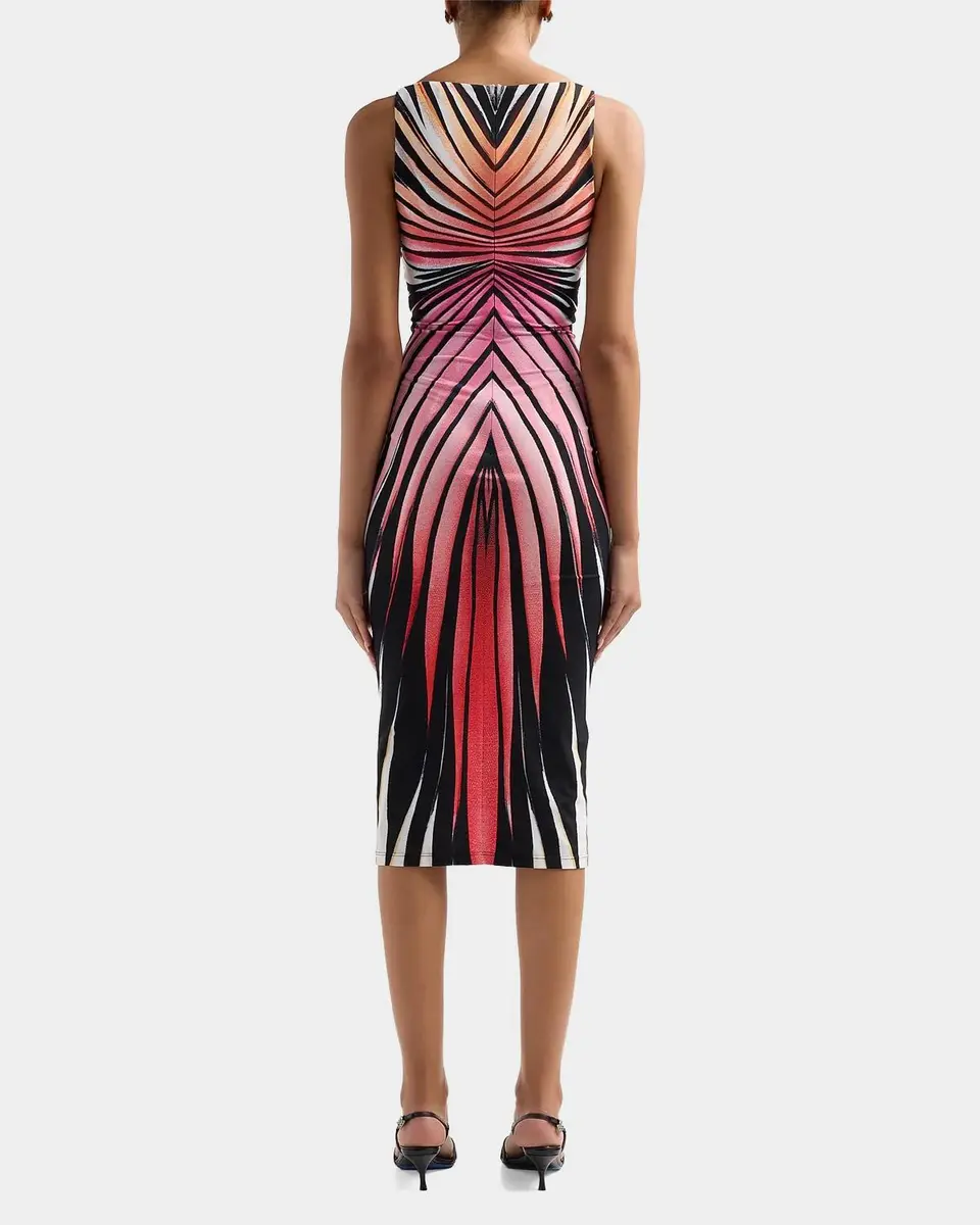 Roberto Cavalli Printed V-Neck Midi Dress | Thumbnail 3 Roberto Cavalli Printed V-Neck Midi Dress | Thumbnail 3