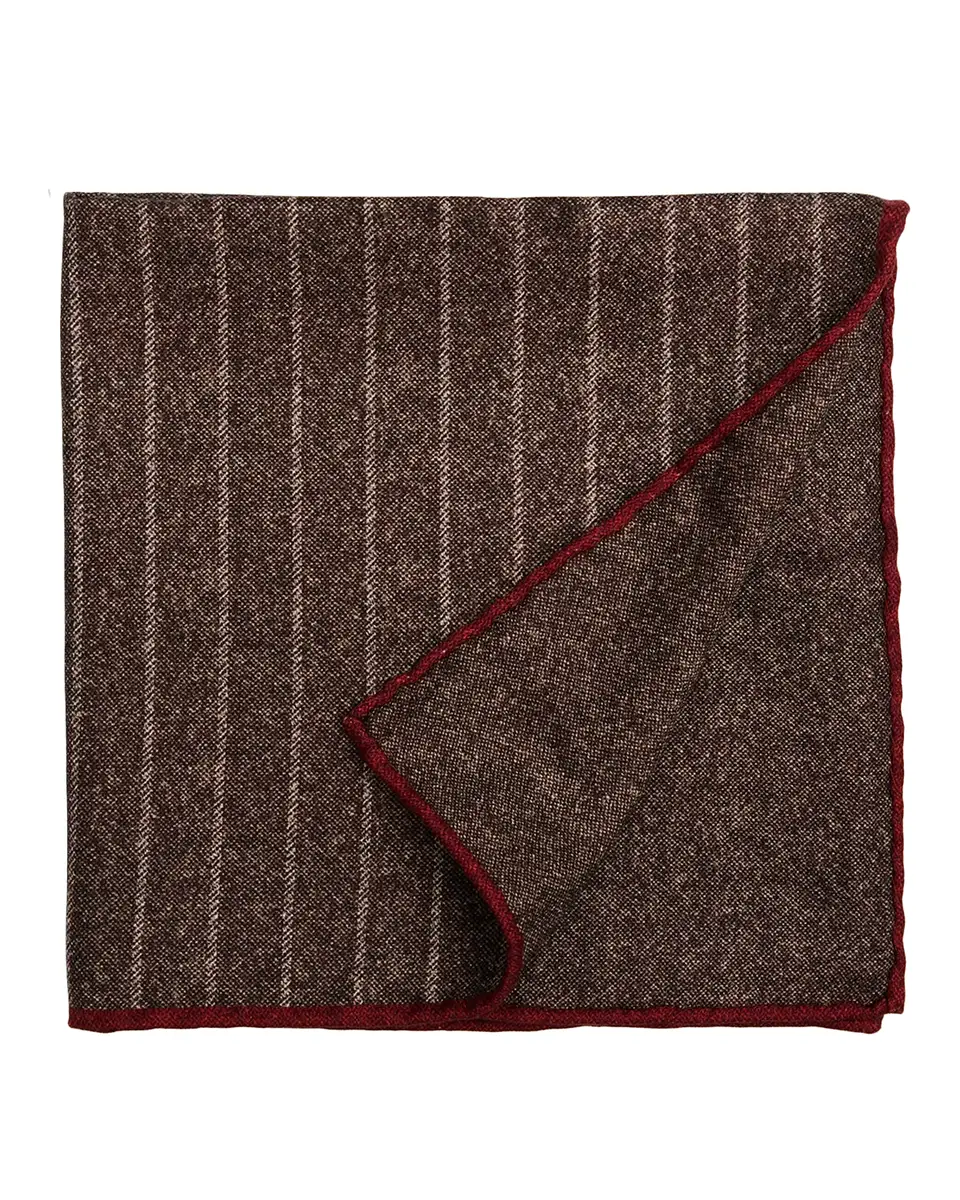 Brunello Cucinelli Men's Fine Stripe Double-Face Silk Pocket Square | Thumbnail 2 Brunello Cucinelli Men's Fine Stripe Double-Face Silk Pocket Square | Thumbnail 2