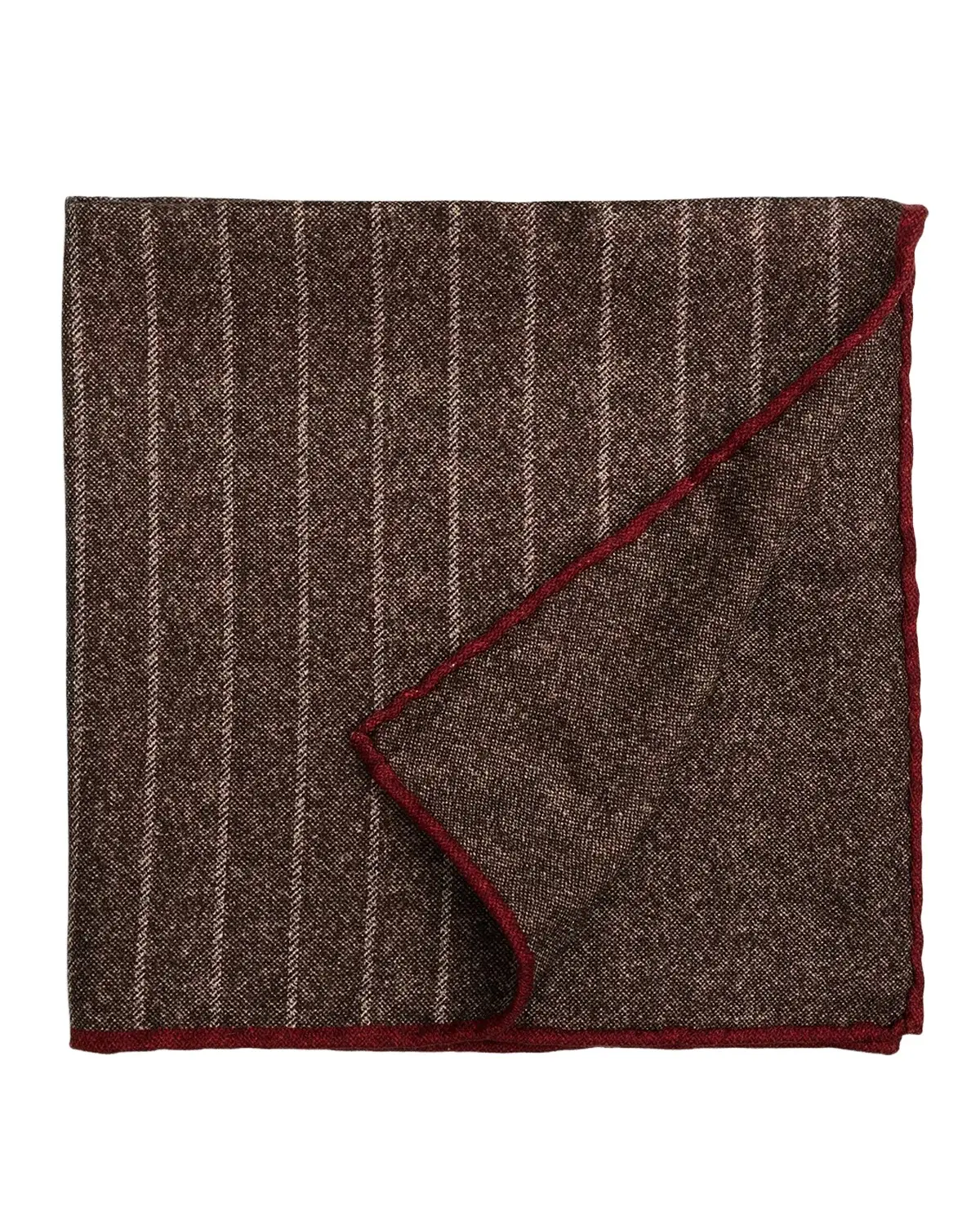 Brunello Cucinelli Men's Fine Stripe Double-Face Silk Pocket Square