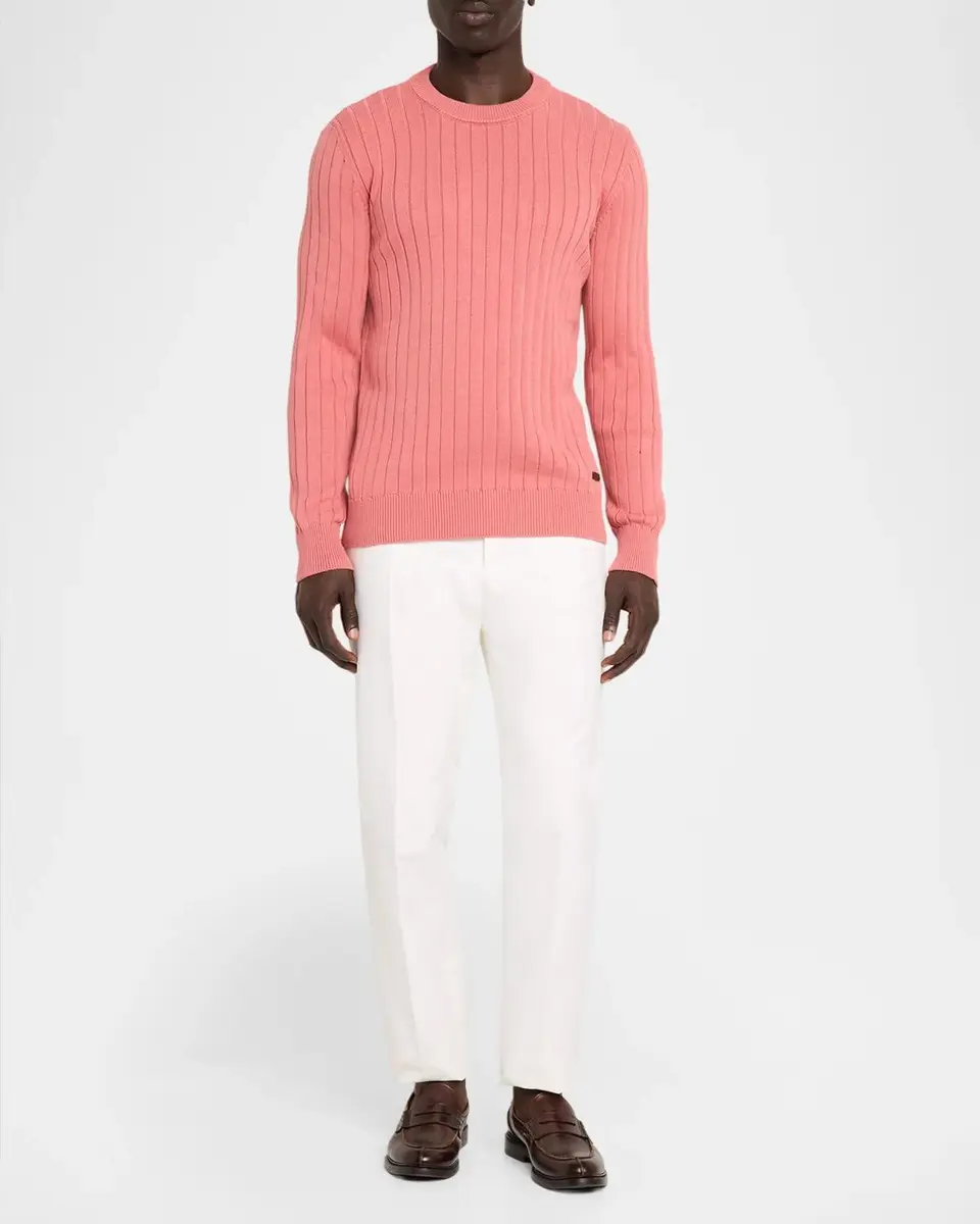 Eton Men's Cotton Ribbed Crewneck Sweater | Thumbnail 2 Eton Men's Cotton Ribbed Crewneck Sweater | Thumbnail 2