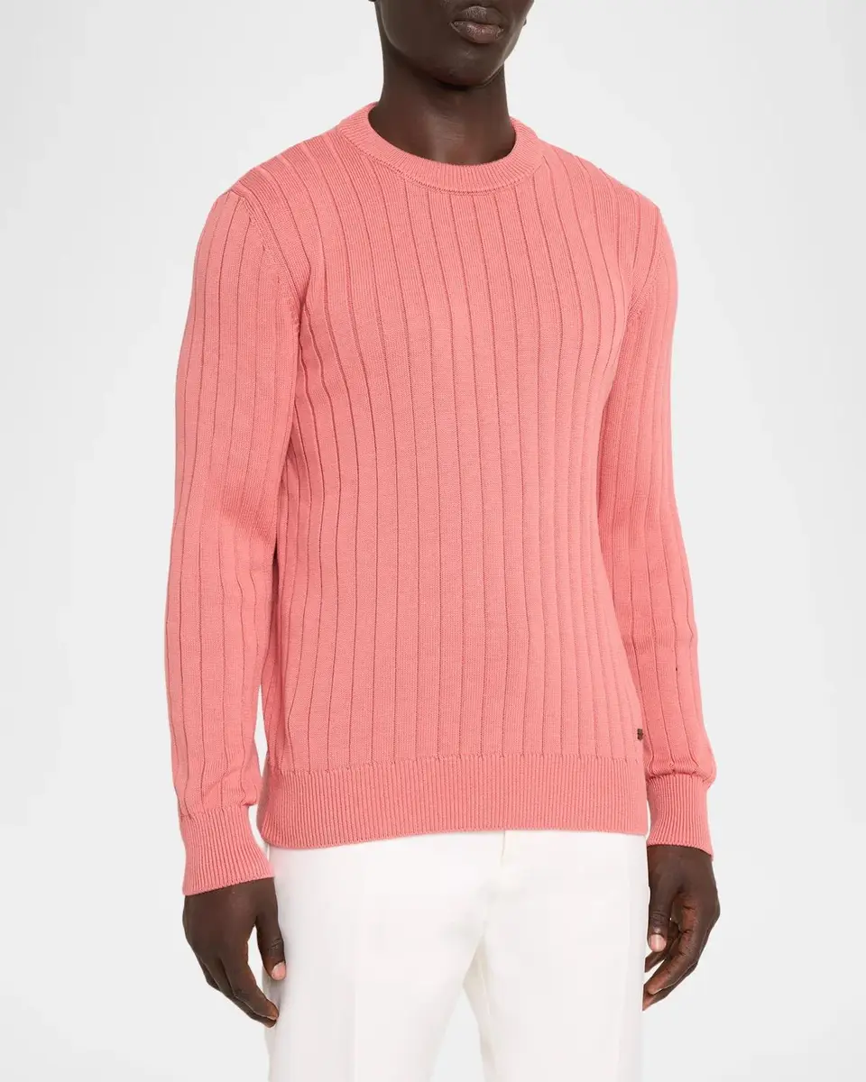 Eton Men's Cotton Ribbed Crewneck Sweater | Thumbnail 4 Eton Men's Cotton Ribbed Crewneck Sweater | Thumbnail 4