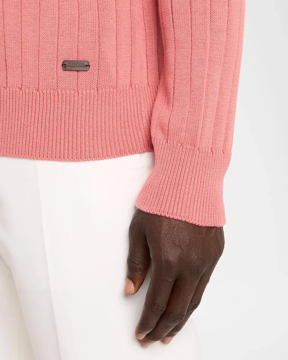 Eton Men's Cotton Ribbed Crewneck Sweater | Thumbnail 5 Eton Men's Cotton Ribbed Crewneck Sweater | Thumbnail 5