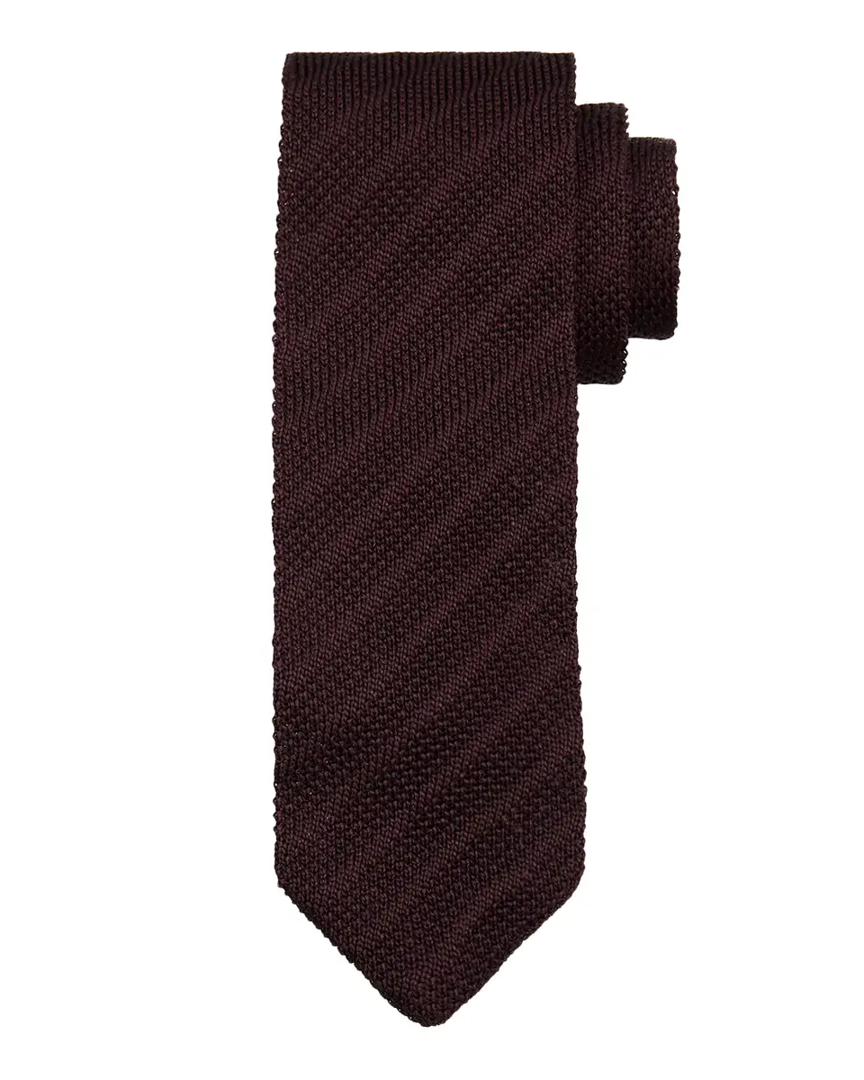 Brunello Cucinelli Men's Textured Knit Silk Tie | Thumbnail 2 Brunello Cucinelli Men's Textured Knit Silk Tie | Thumbnail 2