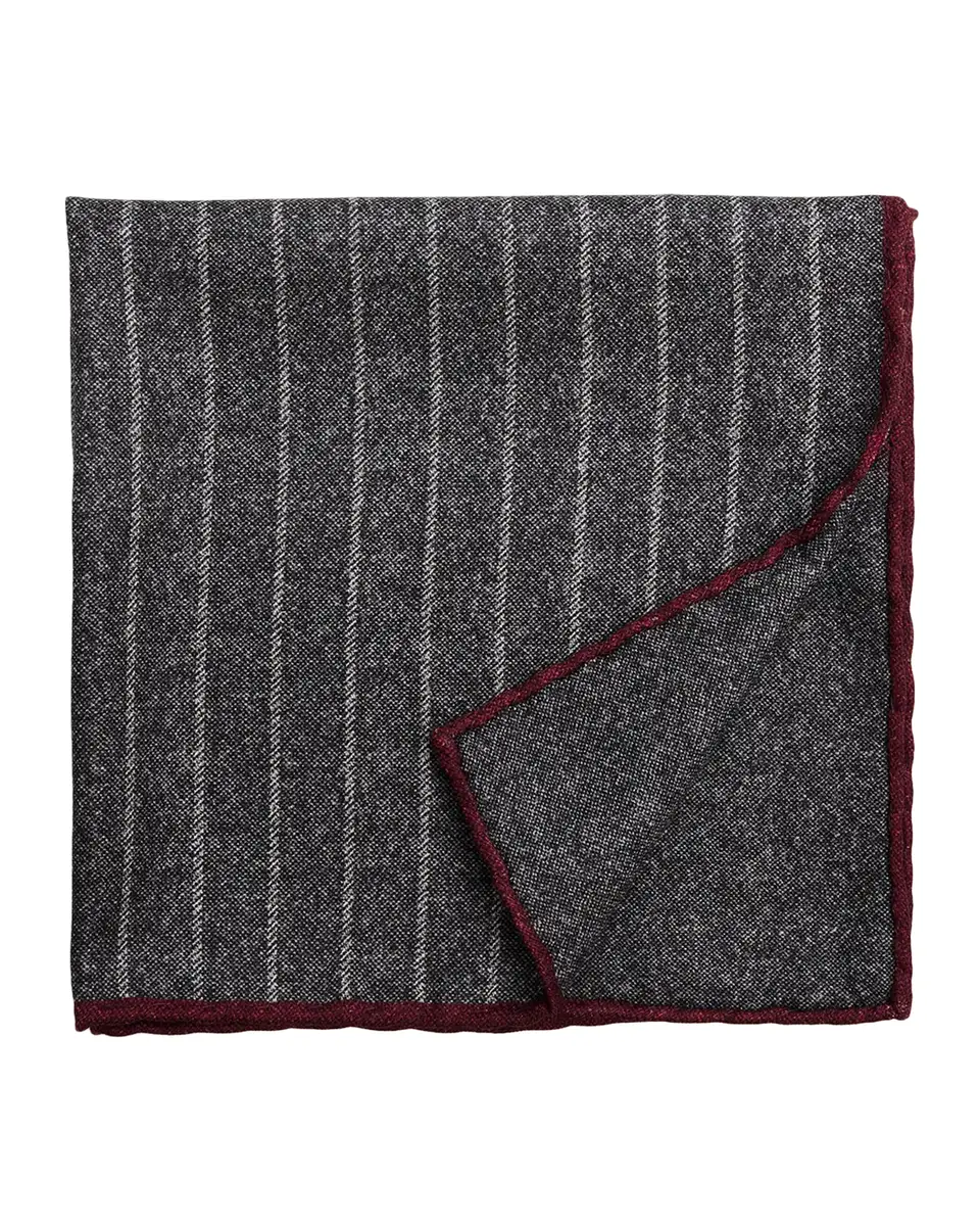 Brunello Cucinelli Men's Fine Stripe Double-Face Silk Pocket Square | Thumbnail 2 Brunello Cucinelli Men's Fine Stripe Double-Face Silk Pocket Square | Thumbnail 2