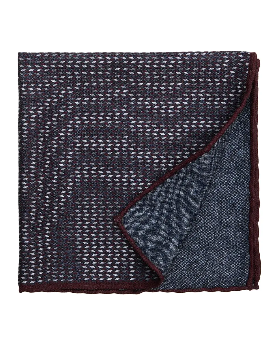 Brunello Cucinelli Men's Chevron Double-Face Silk Pocket Square | Thumbnail 2 Brunello Cucinelli Men's Chevron Double-Face Silk Pocket Square | Thumbnail 2