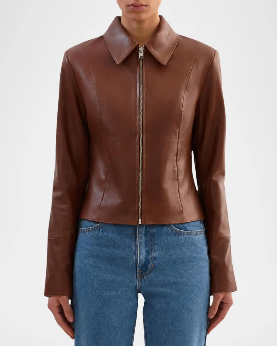 LAMARQUE Oceana Fitted Leather Jacket | Thumbnail 3 LAMARQUE Oceana Fitted Leather Jacket | Thumbnail 3