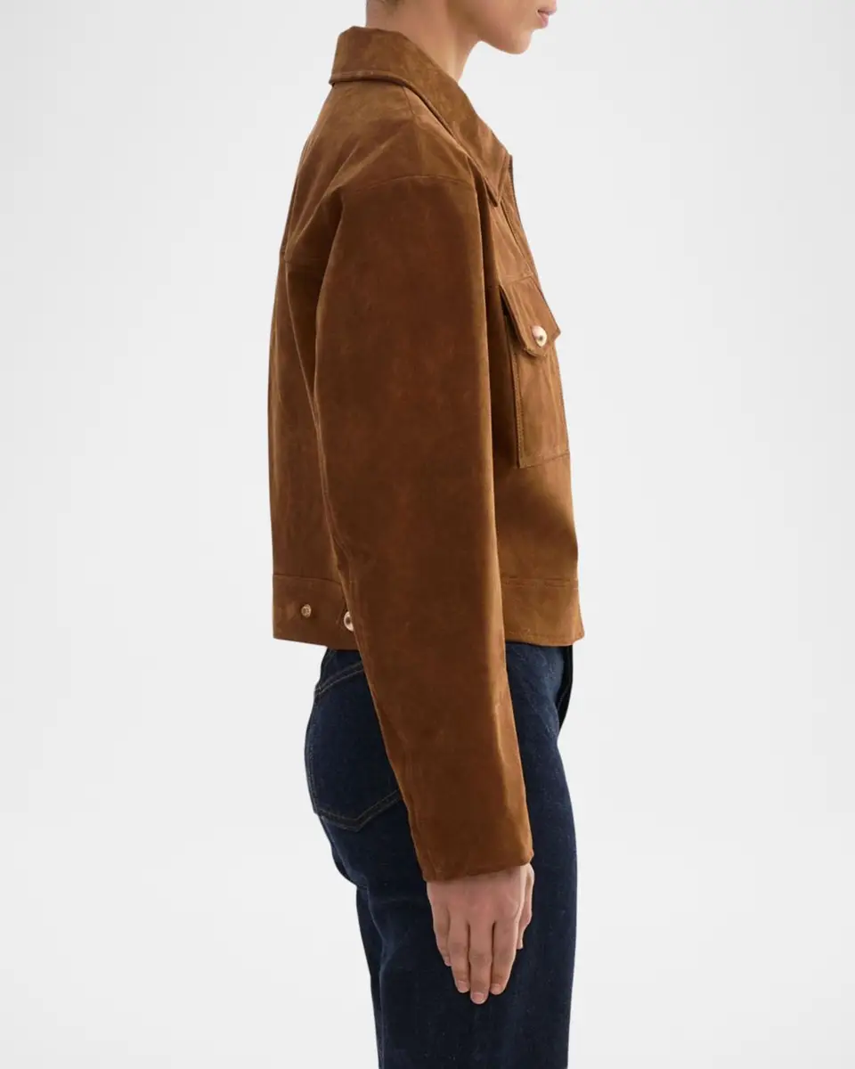 LAMARQUE Merida Suede Trucker Jacket | Thumbnail 4 LAMARQUE Merida Suede Trucker Jacket | Thumbnail 4