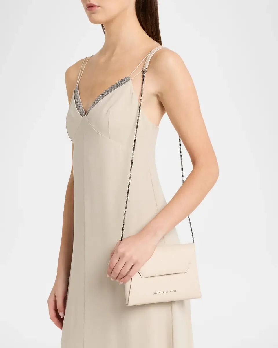 Brunello Cucinelli Grain Leather Envelope Clutch Bag | Thumbnail 2 Brunello Cucinelli Grain Leather Envelope Clutch Bag | Thumbnail 2