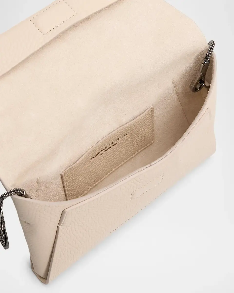 Brunello Cucinelli Grain Leather Envelope Clutch Bag | Thumbnail 4 Brunello Cucinelli Grain Leather Envelope Clutch Bag | Thumbnail 4