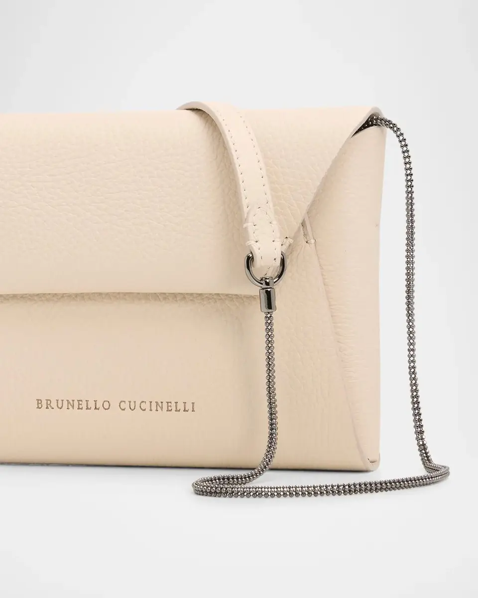 Brunello Cucinelli Grain Leather Envelope Clutch Bag | Thumbnail 6 Brunello Cucinelli Grain Leather Envelope Clutch Bag | Thumbnail 6