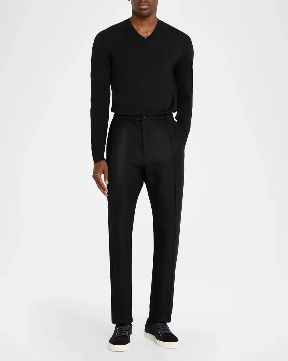 Emporio Armani Men's Virgin Wool Trousers | Thumbnail 2 Emporio Armani Men's Virgin Wool Trousers | Thumbnail 2