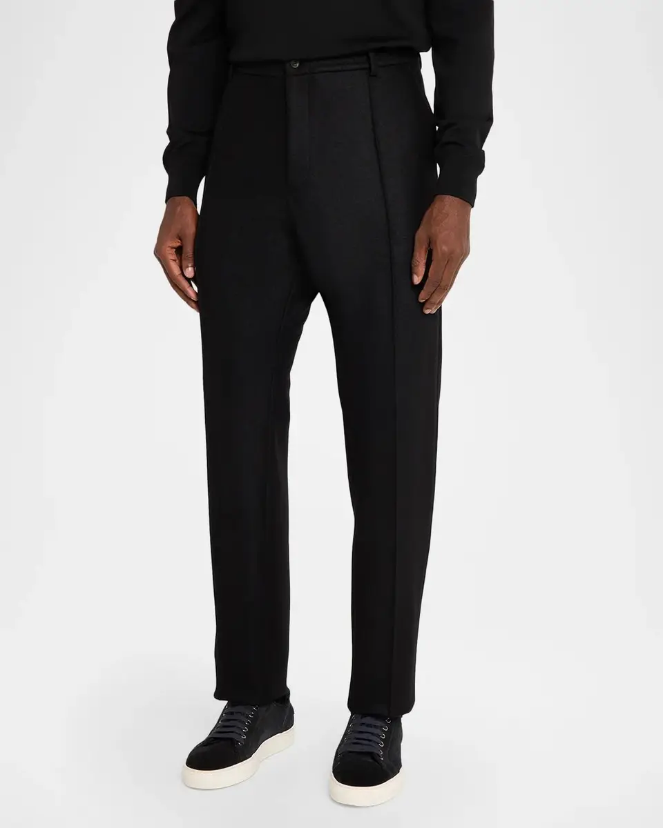 Emporio Armani Men's Virgin Wool Trousers | Thumbnail 4 Emporio Armani Men's Virgin Wool Trousers | Thumbnail 4