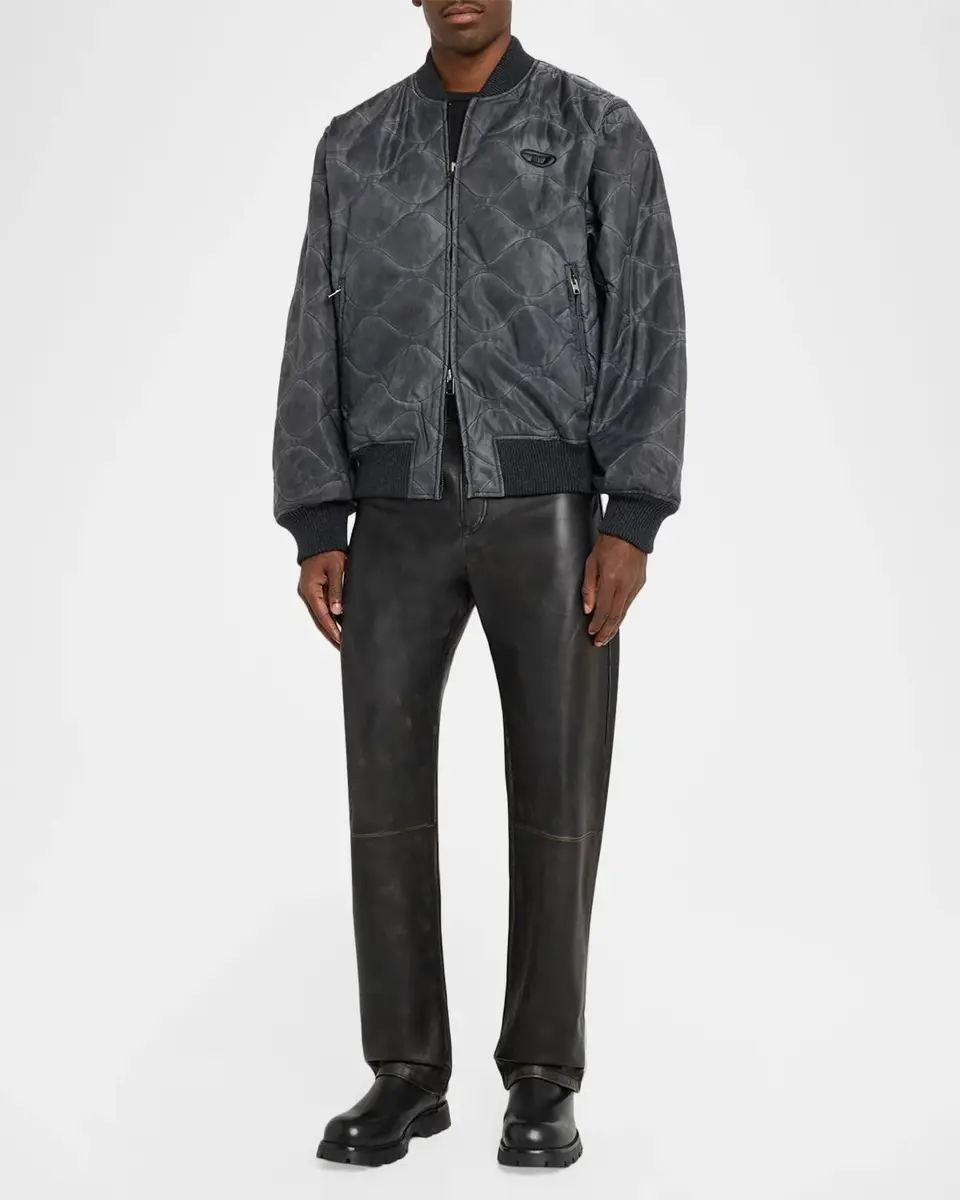 Diesel Men's J-Type Quilted Bomber Jacket | Thumbnail 2 Diesel Men's J-Type Quilted Bomber Jacket | Thumbnail 2