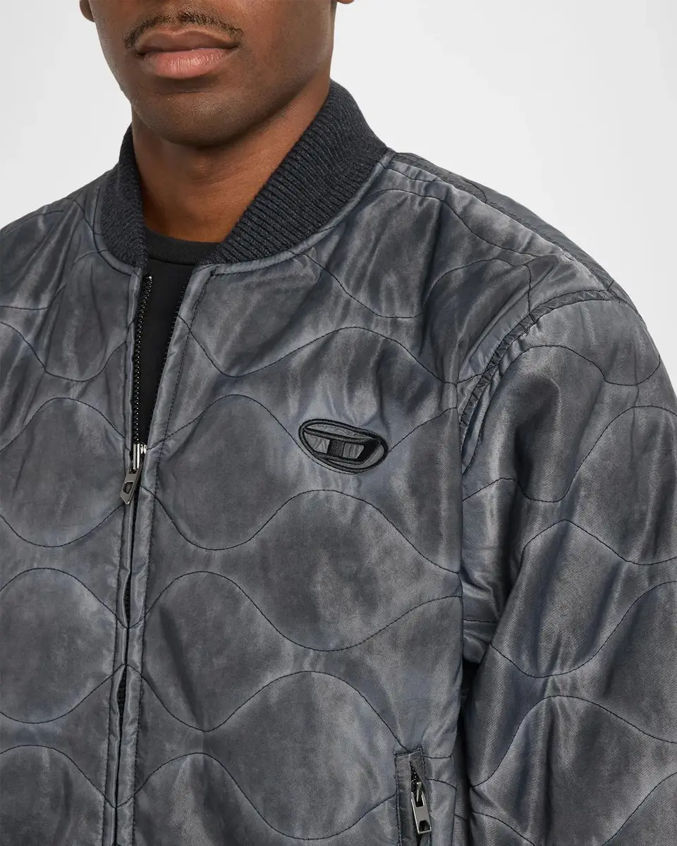 Diesel Men's J-Type Quilted Bomber Jacket | Thumbnail 5 Diesel Men's J-Type Quilted Bomber Jacket | Thumbnail 5