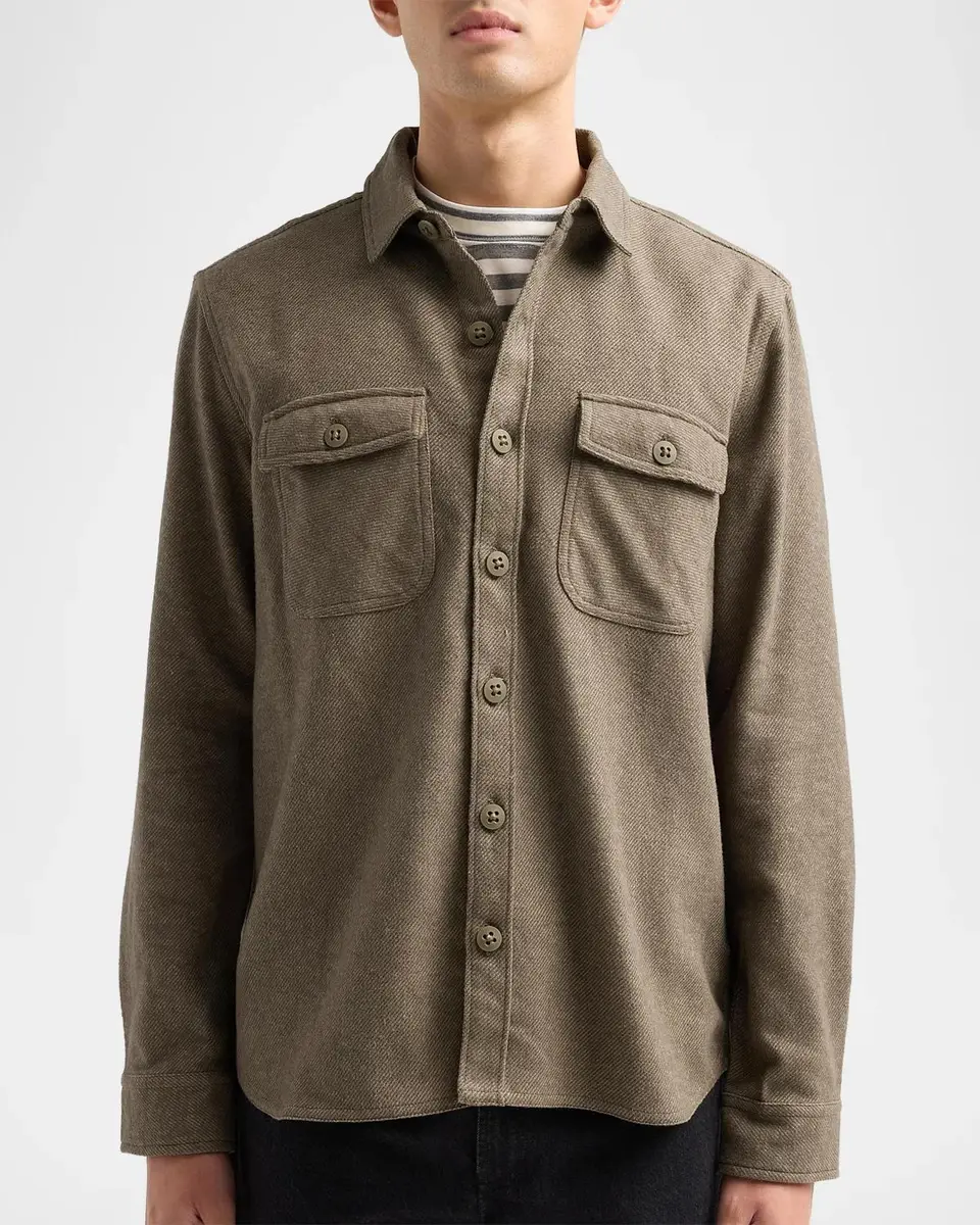 PAIGE Men's Seymore Brushed Cotton Twill Shirt Jacket | Thumbnail 4 PAIGE Men's Seymore Brushed Cotton Twill Shirt Jacket | Thumbnail 4